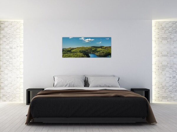 Kép - Tó az erdőben (120x50 cm)