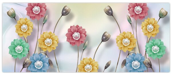 Kép - Színes rét (120x50 cm)