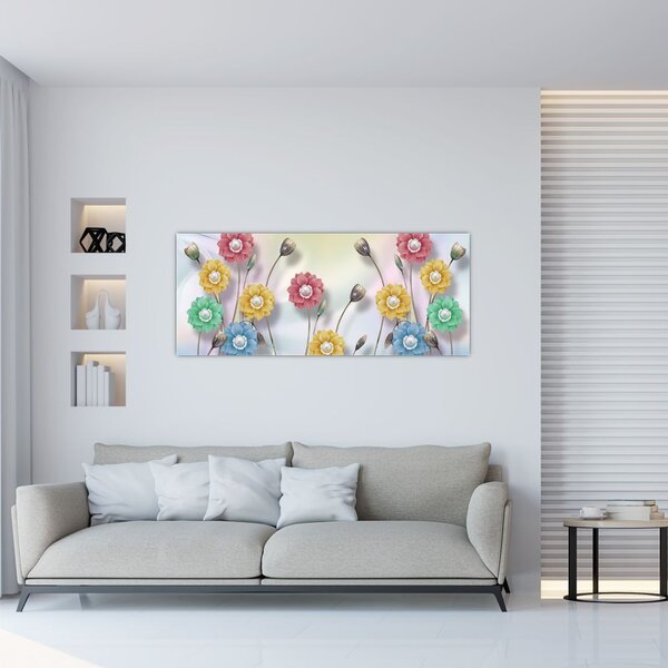 Kép - Színes rét (120x50 cm)