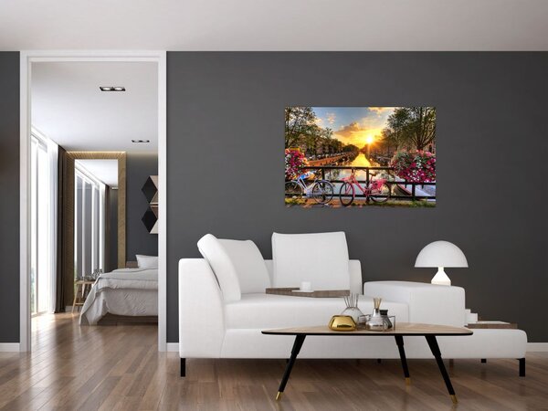 Kép - Napkelte Amszterdamban (90x60 cm)