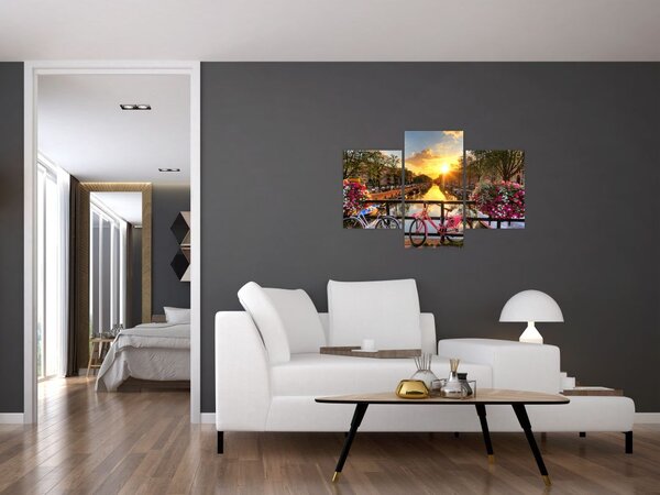 Kép - Napkelte Amszterdamban (90x60 cm)