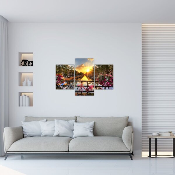 Kép - Napkelte Amszterdamban (90x60 cm)