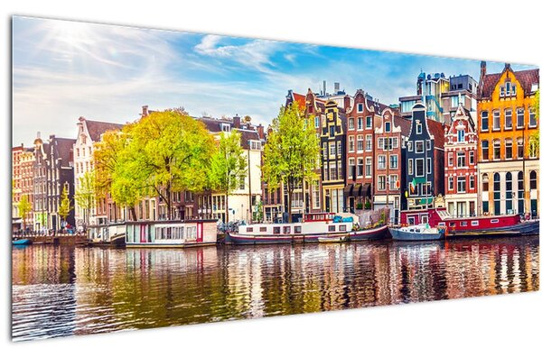 Kép - Táncoló házak, Amszterdam (120x50 cm)