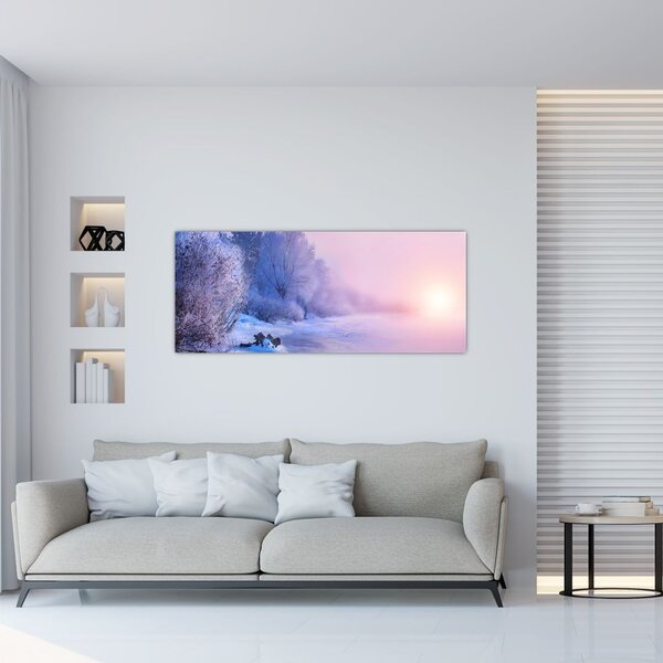 Kép - Befagyott folyó (120x50 cm)