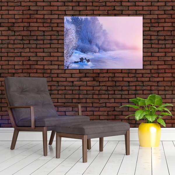 Kép - Befagyott folyó (90x60 cm)