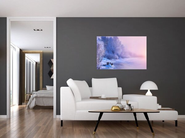 Kép - Befagyott folyó (90x60 cm)