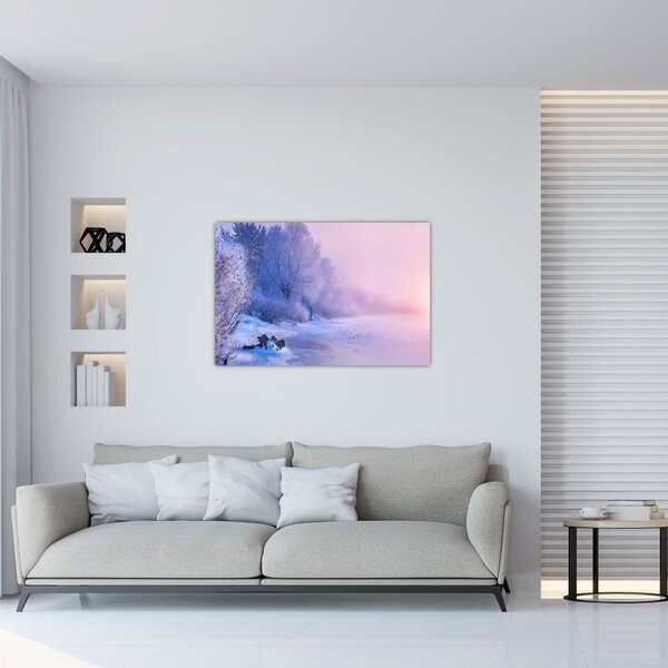 Kép - Befagyott folyó (90x60 cm)
