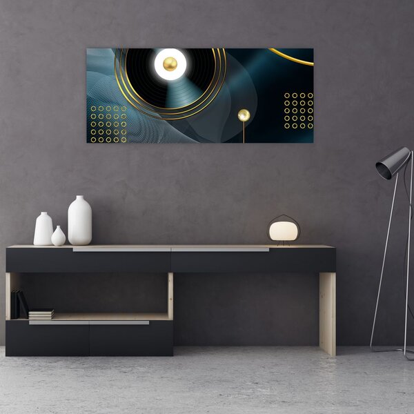 Kép - Arany körök (120x50 cm)