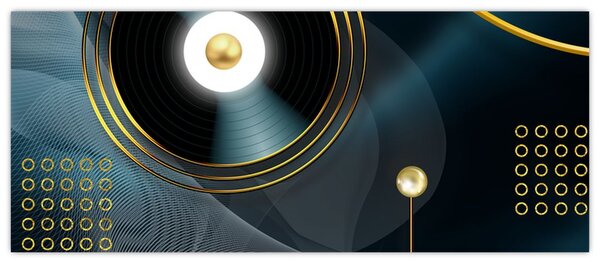 Kép - Arany körök (120x50 cm)