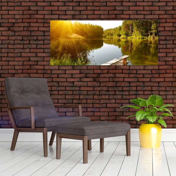 Kép - Tó az erdőnél (120x50 cm)