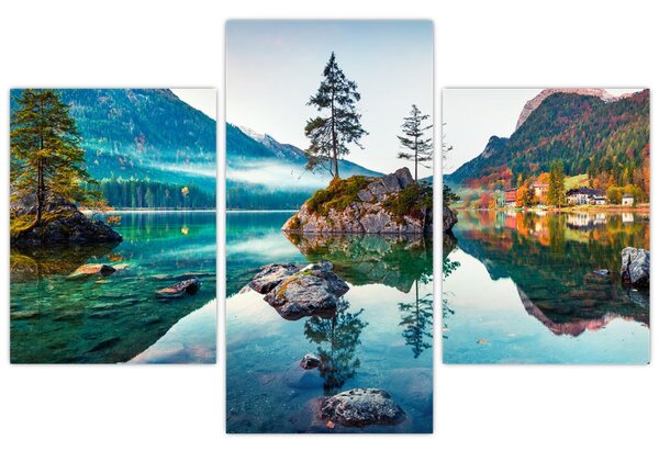 Kép - Lake Hintersee, Bajor - Alpok, Ausztria (90x60 cm)