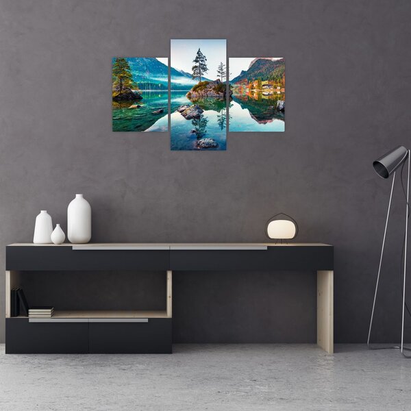 Kép - Lake Hintersee, Bajor - Alpok, Ausztria (90x60 cm)