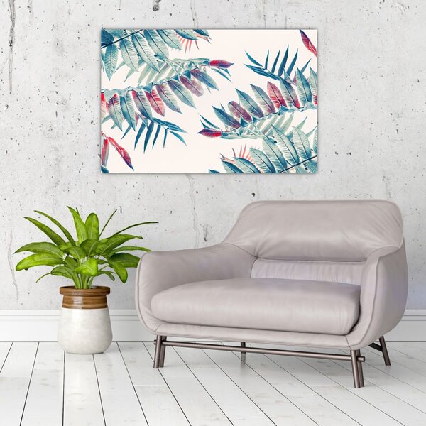 Kép - Trópusi levelek (90x60 cm)