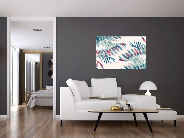 Kép - Trópusi levelek (90x60 cm)