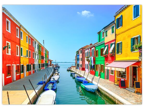 Kép - Burano sziget, Velence, Olaszország (70x50 cm)