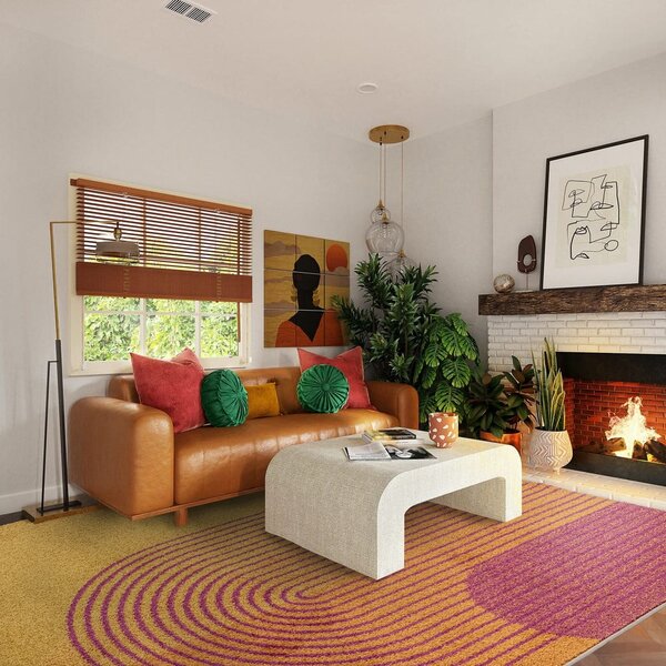 Sárga-narancssárga szőnyeg 160x230 cm Muse Orange Retro – Asiatic Carpets