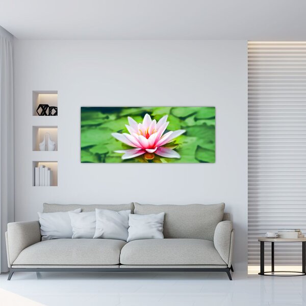 A tavirózsa képe a felszínen (120x50 cm)
