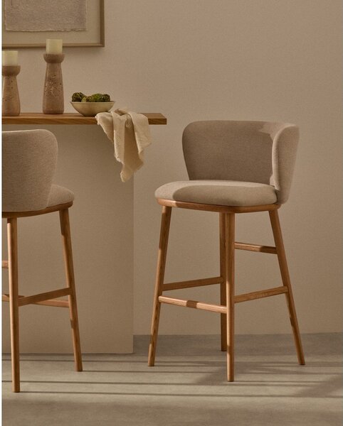 Bézs bárszék (ülésmagasság 65 cm) Ciselia – Kave Home
