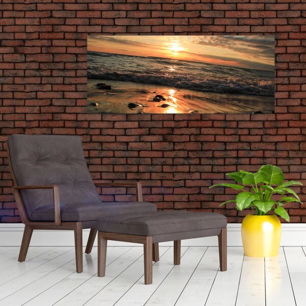 Kép - Naplemente az óceán mellett (120x50 cm)