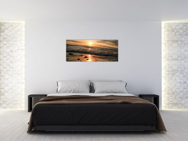 Kép - Naplemente az óceán mellett (120x50 cm)