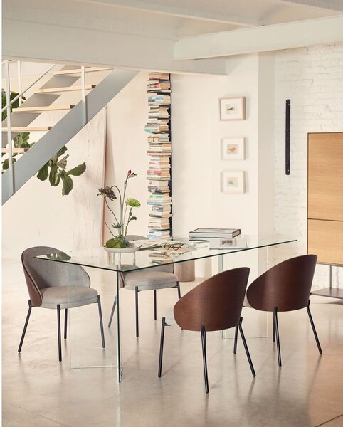 Üveg étkezőasztal 90x180 cm Burano – Kave Home