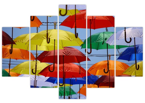 Színes esernyők képe (150x105 cm)