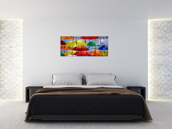 Színes esernyők képe (120x50 cm)