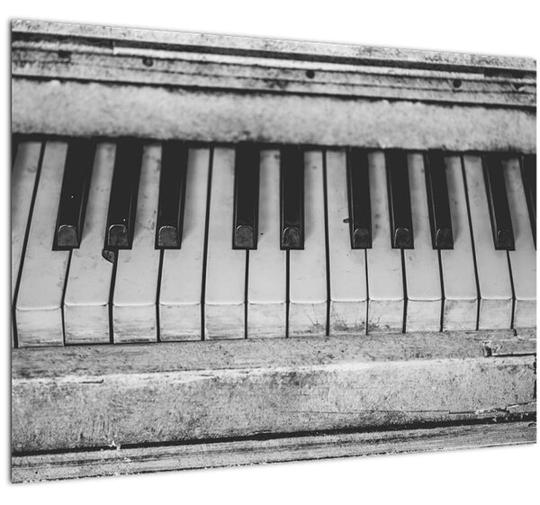 Egy régi zongora képe (70x50 cm)