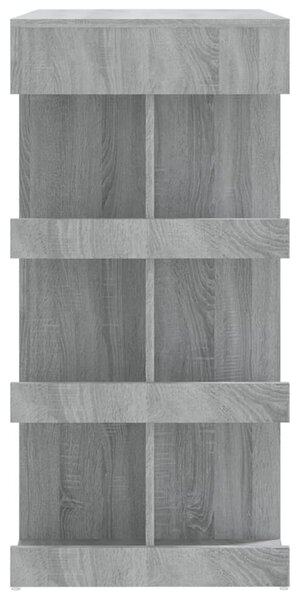 Szürke-sonoma színű bárasztal tárolópolccal 100 x 50 x 101,5 cm (812961)