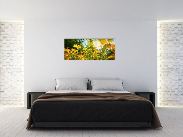 Sárga virágok képe (120x50 cm)