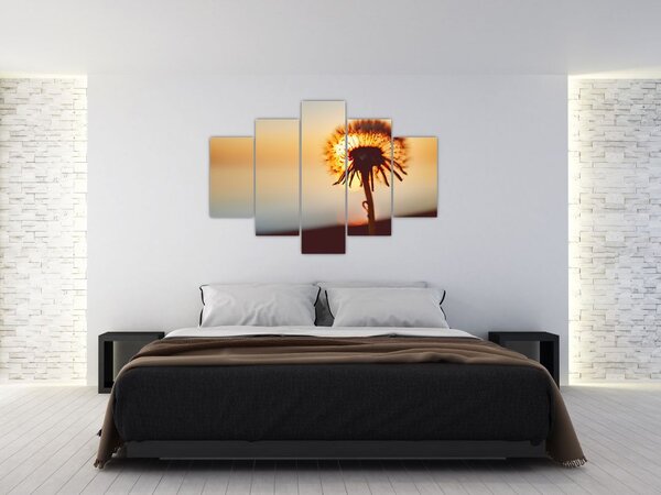 Egy pitypang képe naplementekor (150x105 cm)
