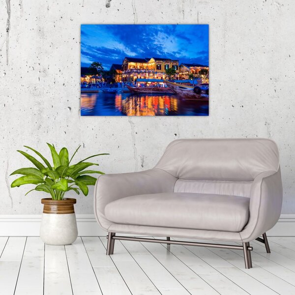 Egy kép Hoi An éjszakai városáról, Vietnam (70x50 cm)