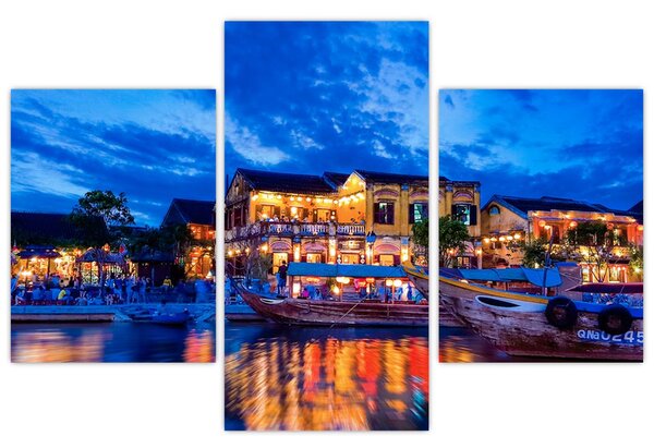 Egy kép Hoi An éjszakai városáról, Vietnam (90x60 cm)
