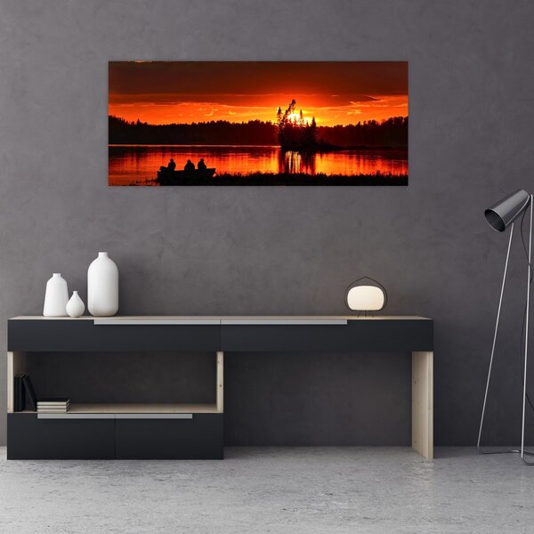 Kép - Halászok a tavon (120x50 cm)