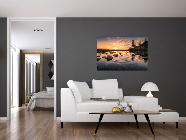 A vízfelület képe naplementekor (90x60 cm)