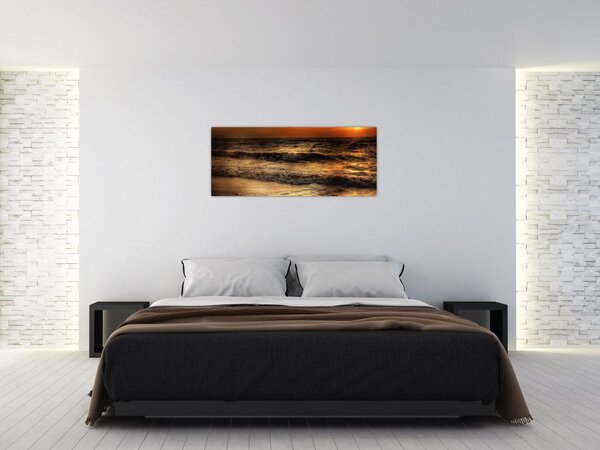 Kép - Hullámok a parton (120x50 cm)