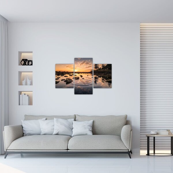 A vízfelület képe naplementekor (90x60 cm)
