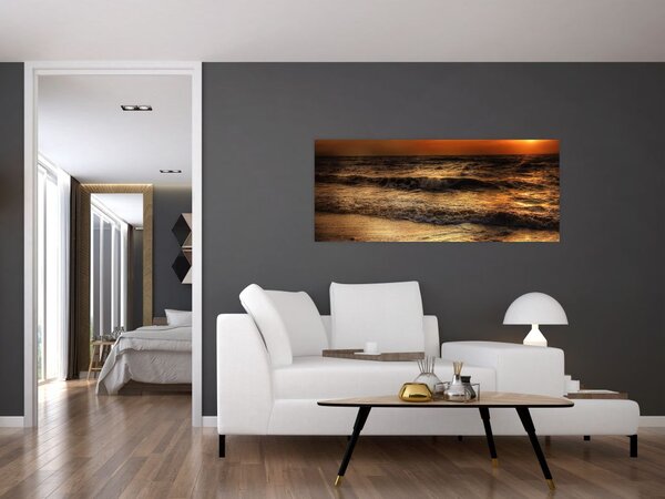 Kép - Hullámok a parton (120x50 cm)