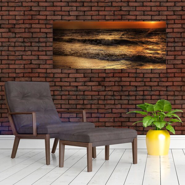 Kép - Hullámok a parton (120x50 cm)