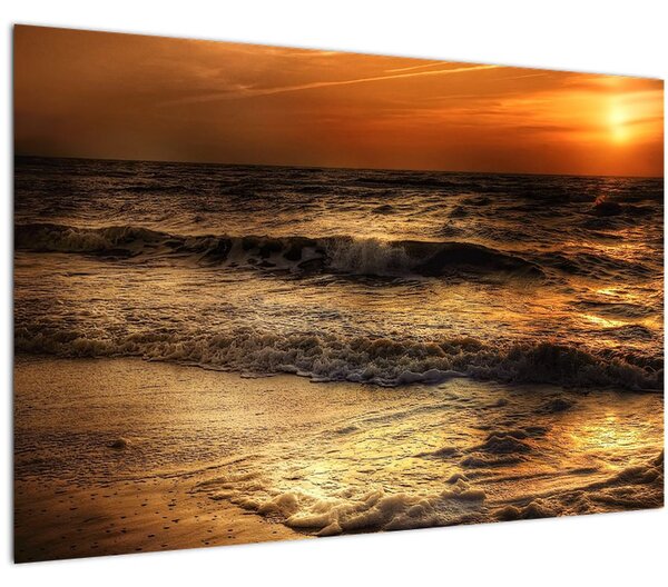 Kép - Hullámok a parton (90x60 cm)