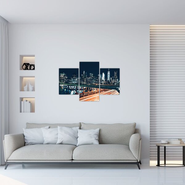 Egy éjszakai város képe (90x60 cm)