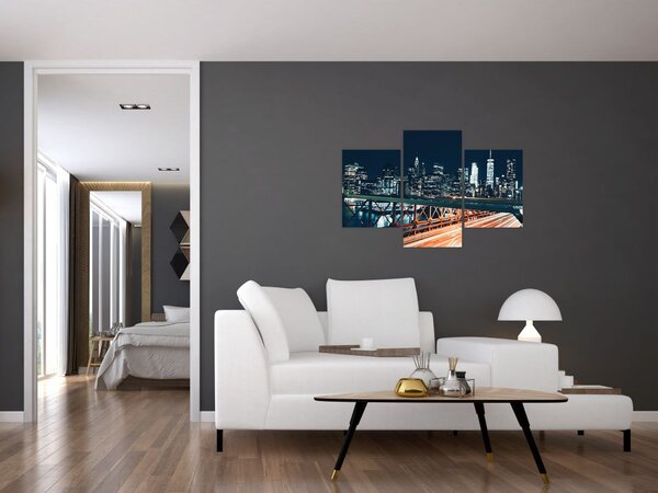 Egy éjszakai város képe (90x60 cm)