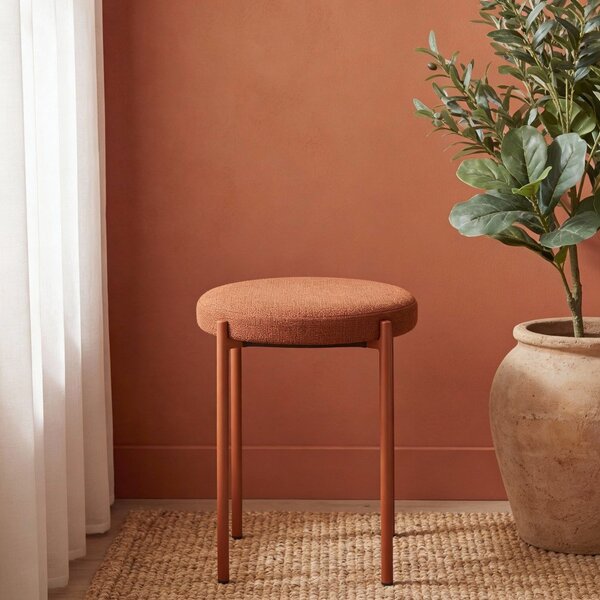 Terrakotta színű fém ülőke Pelican – Unique Furniture