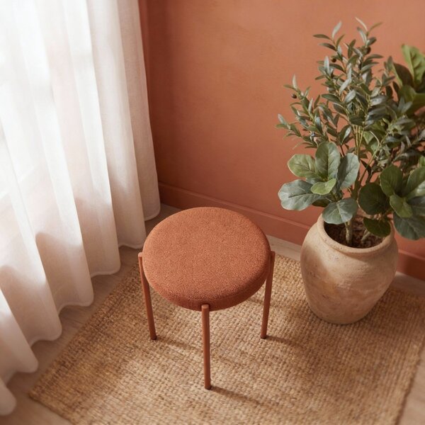 Terrakotta színű fém ülőke Pelican – Unique Furniture
