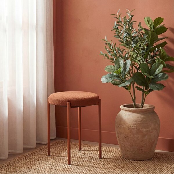 Terrakotta színű fém ülőke Pelican – Unique Furniture