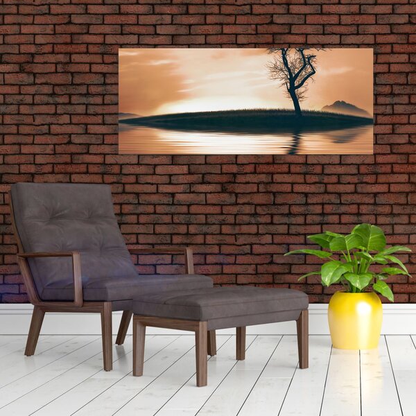 Egy fa képe egy szigeten (120x50 cm)