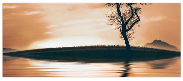 Egy fa képe egy szigeten (120x50 cm)