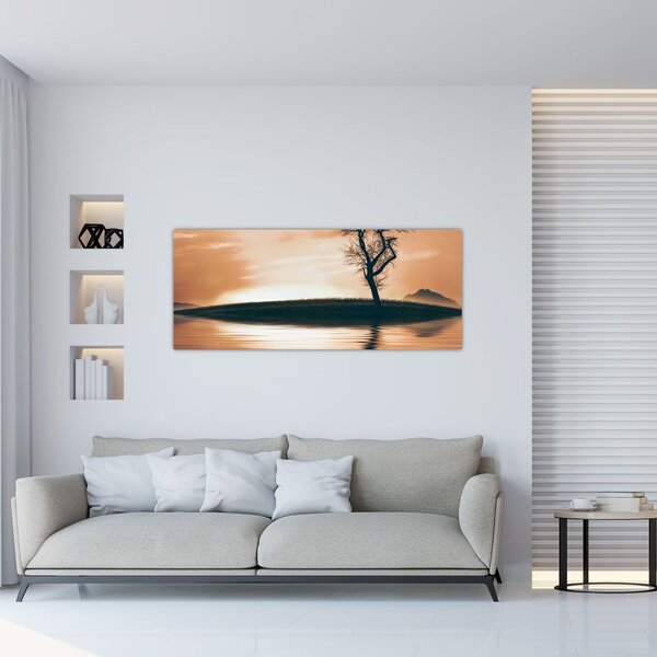 Egy fa képe egy szigeten (120x50 cm)