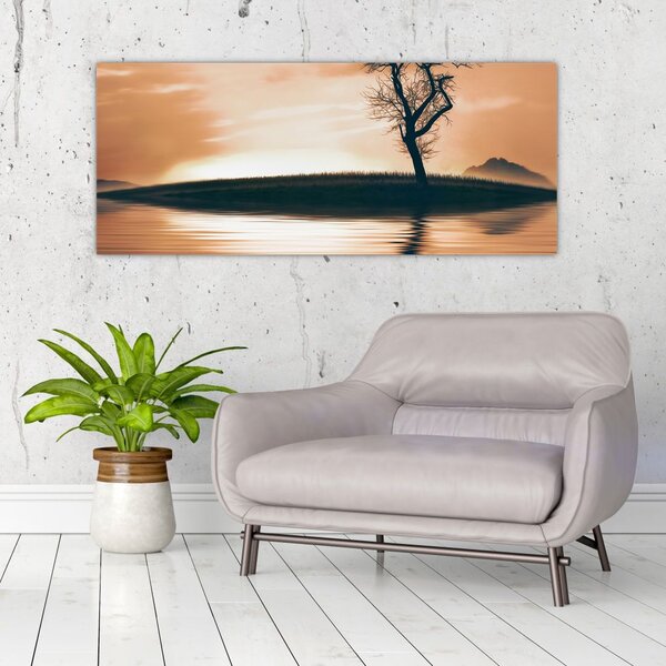 Egy fa képe egy szigeten (120x50 cm)