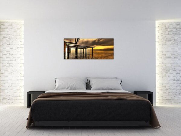 Kép - Építészet a parton (120x50 cm)
